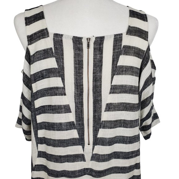 NWOT Soft Surroundings Striped Cold Shoulder Sunset Tunic Women's Large Petite - Picture 7 of 11